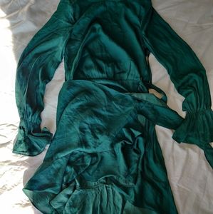 NWT Here Comes The Sun Green Open Back Dress XS